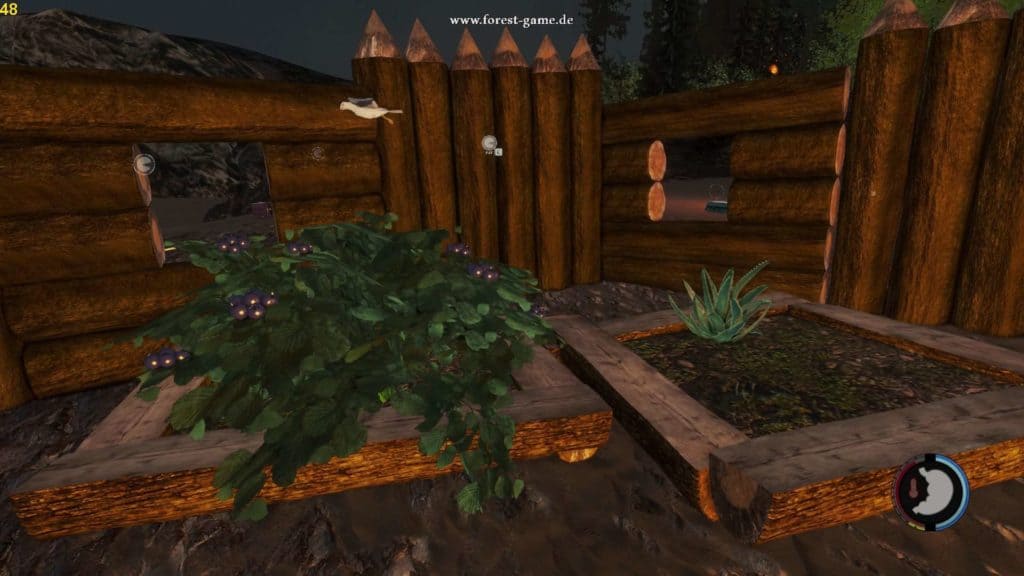 The Forest - Unser Garten. Links das gewünschte Ergebnis. Rechts = Unkraut.