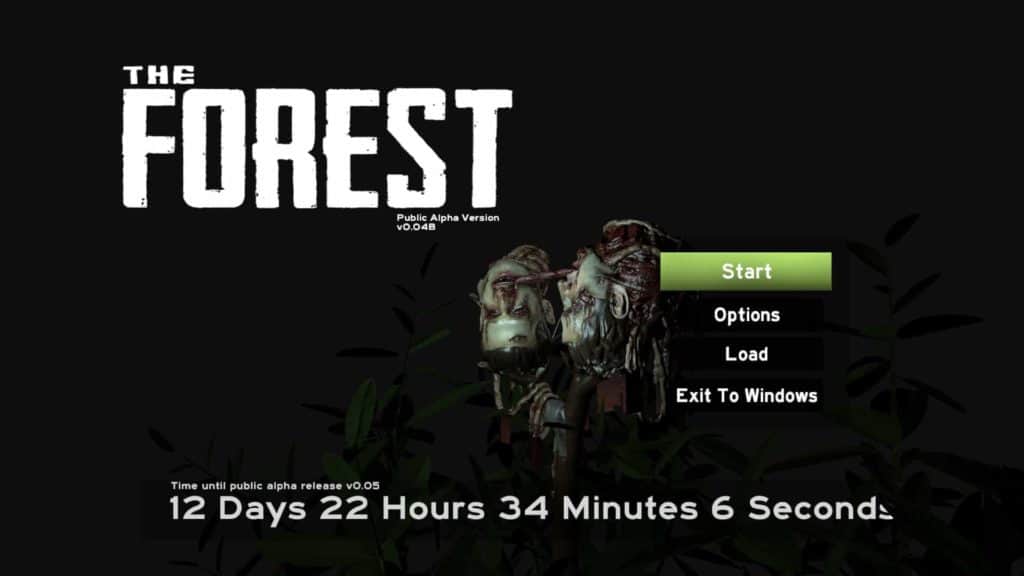 The Forest Version 0.04B mit Ladebildschirm