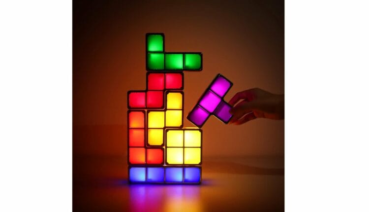 Tetris-Lampe mit 7 Teilen und Farben - mehrere Sets kombinierbar!