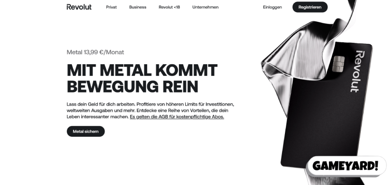Revolut Metal Abo im Online Casino