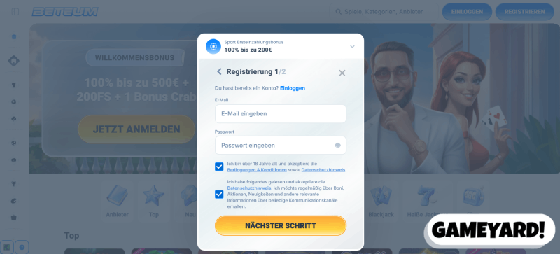 Registrierung bei Sportwetten ohne Limit