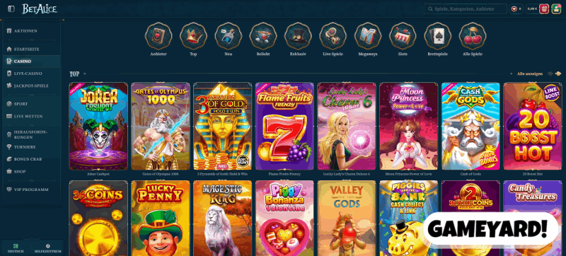 casino ohne limit spielauswahl