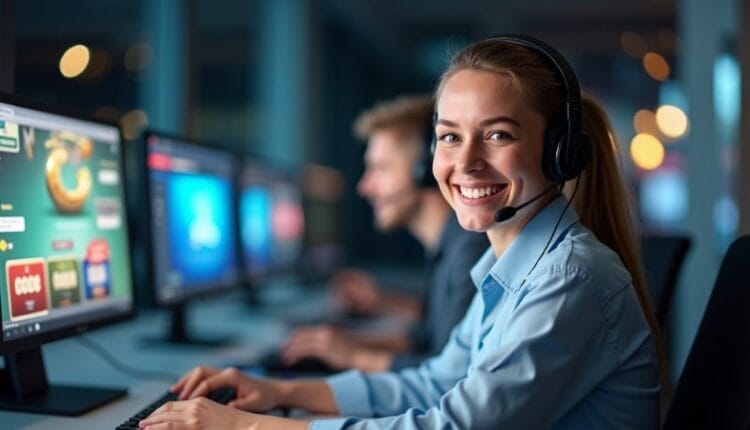The Critical Role of Customer Support in Online Casino Operations, Concept art for illustrative purpose, tags: die - Monok