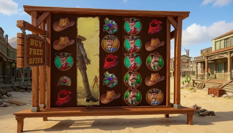 An example of a bonus feature in Wild West Duels slot game. - Digital concept art for illustrative purpose, tags: bullets - Monok