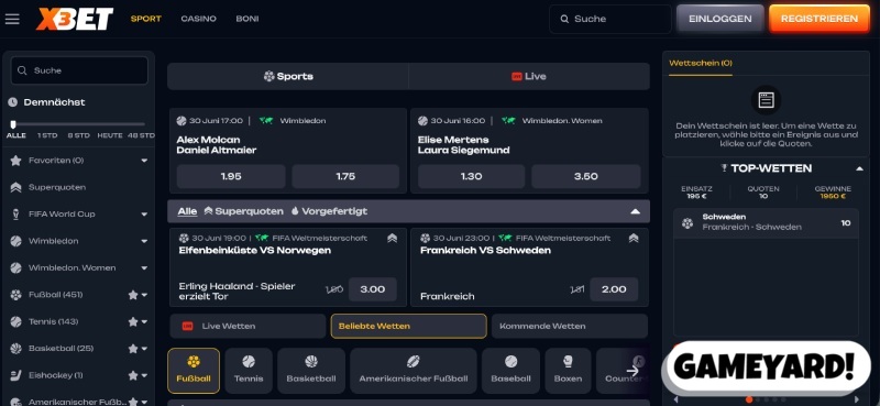X3bet Screenshot