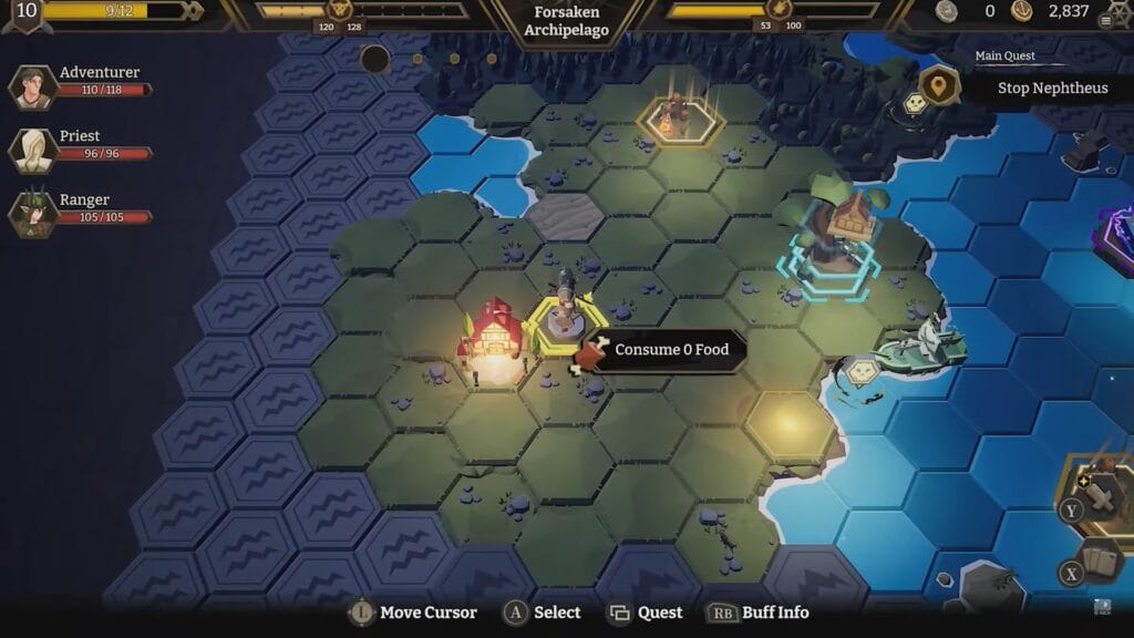Die Spielwelt kommt in Hex-Gitter-Form daher
